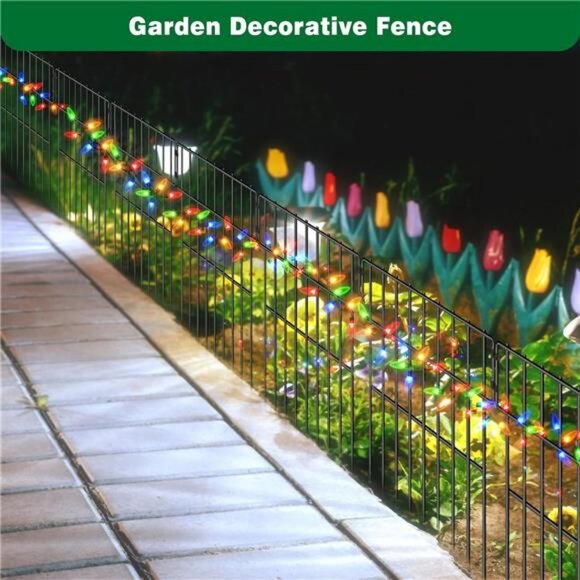 25 Pack Animal Barrier Fence, No Dig Fence 27 ft(L) X 17 in(H) Garden Fence - Picture 6 of 8